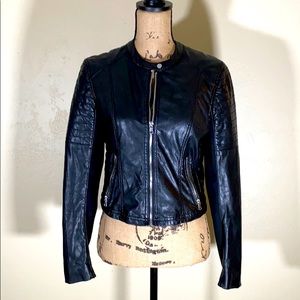 Black vegan leather jacket